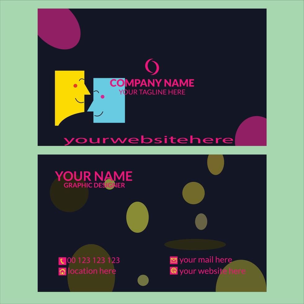 Professional creative business card design template vector