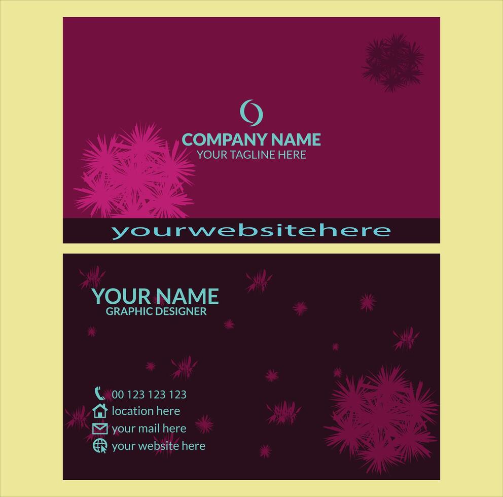 Professional creative business card design template vector