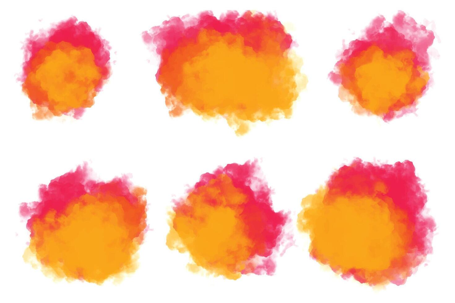 Modern colorful splash watercolor set design vector