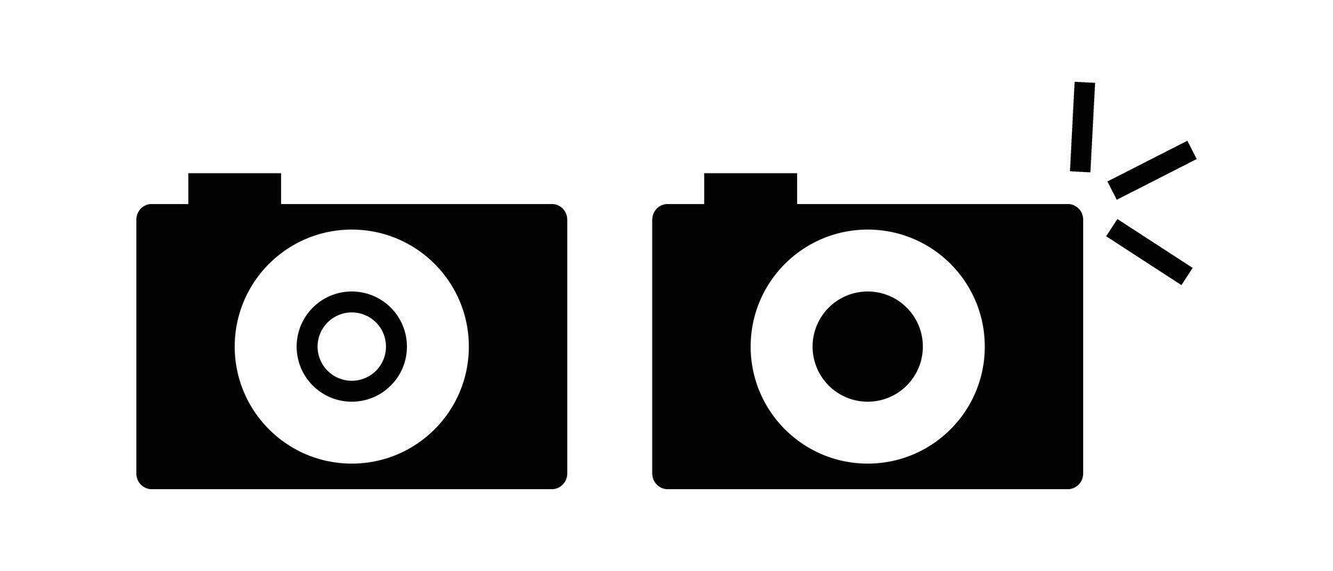 Set of camera icons. vector