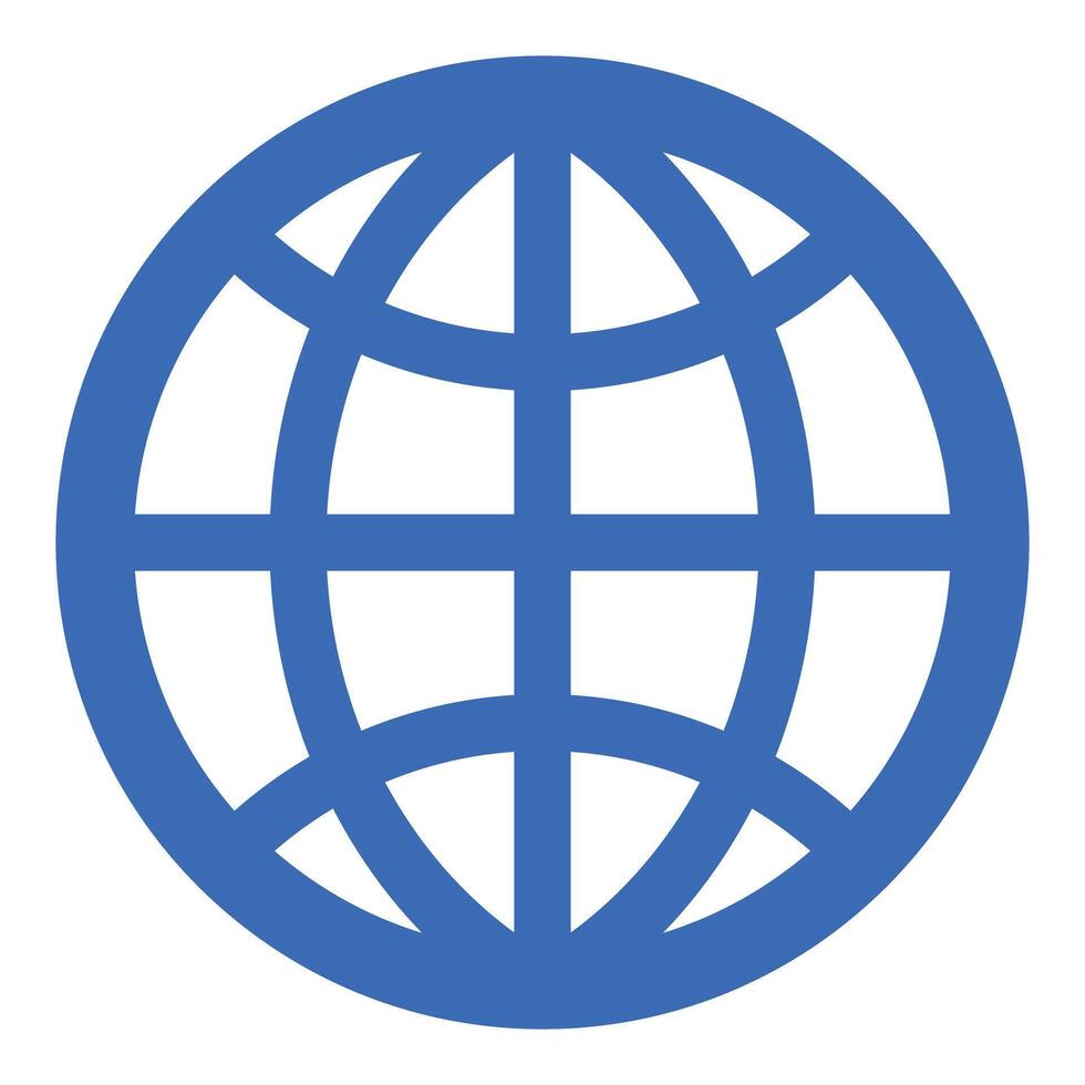 Blue browser icon. Internet and network. vector