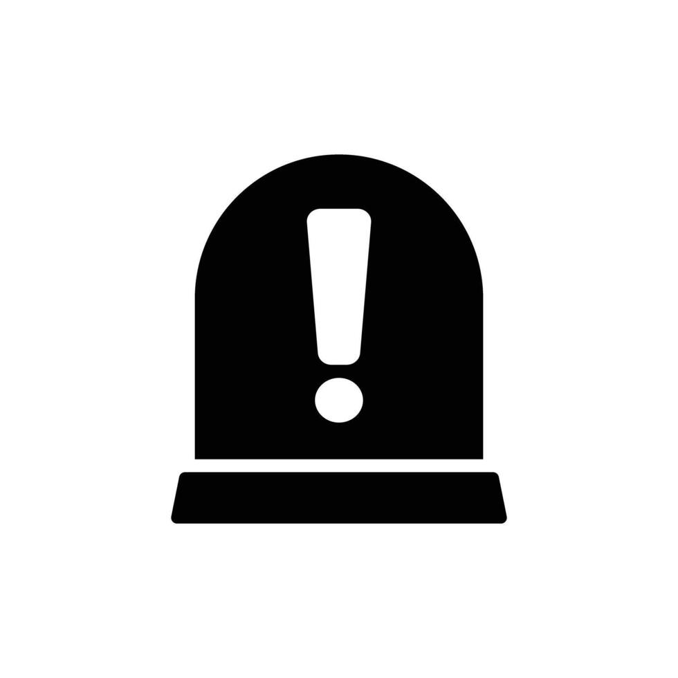 Lamp with an exclamation icon. vector