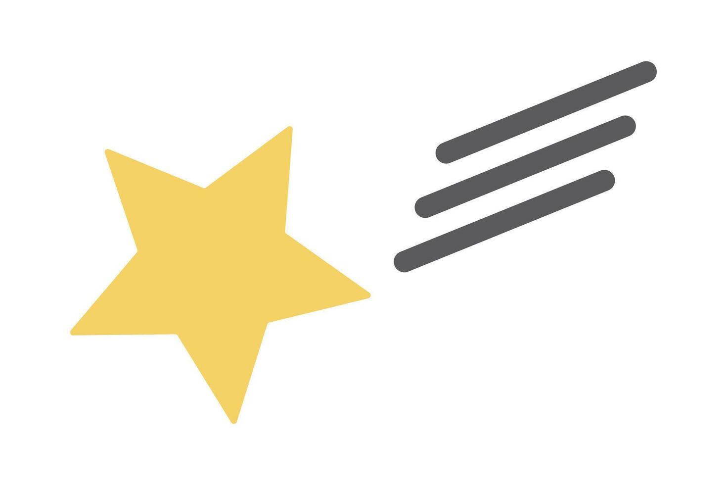 Shooting star icon vector