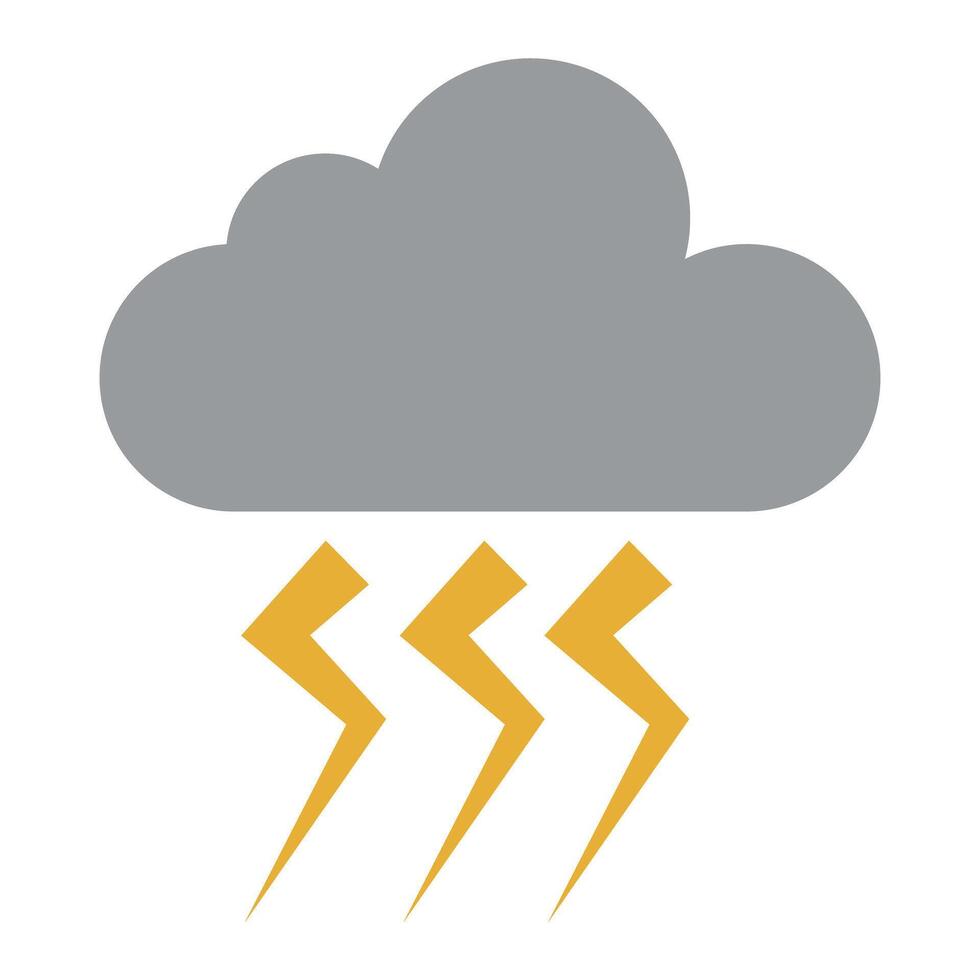 Clouds and lightning icon. Lightning strike. vector