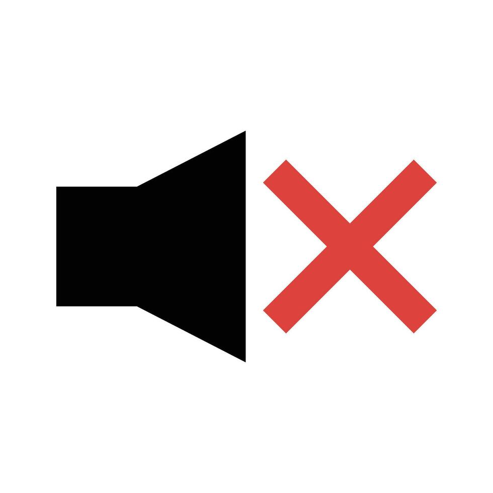 Volume mute icon. Audio. vector