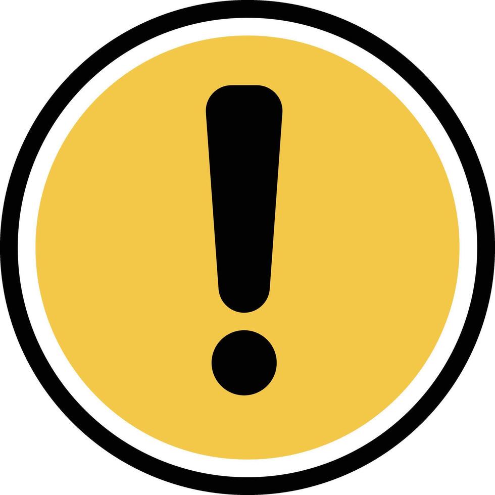 Round exclamation mark vector