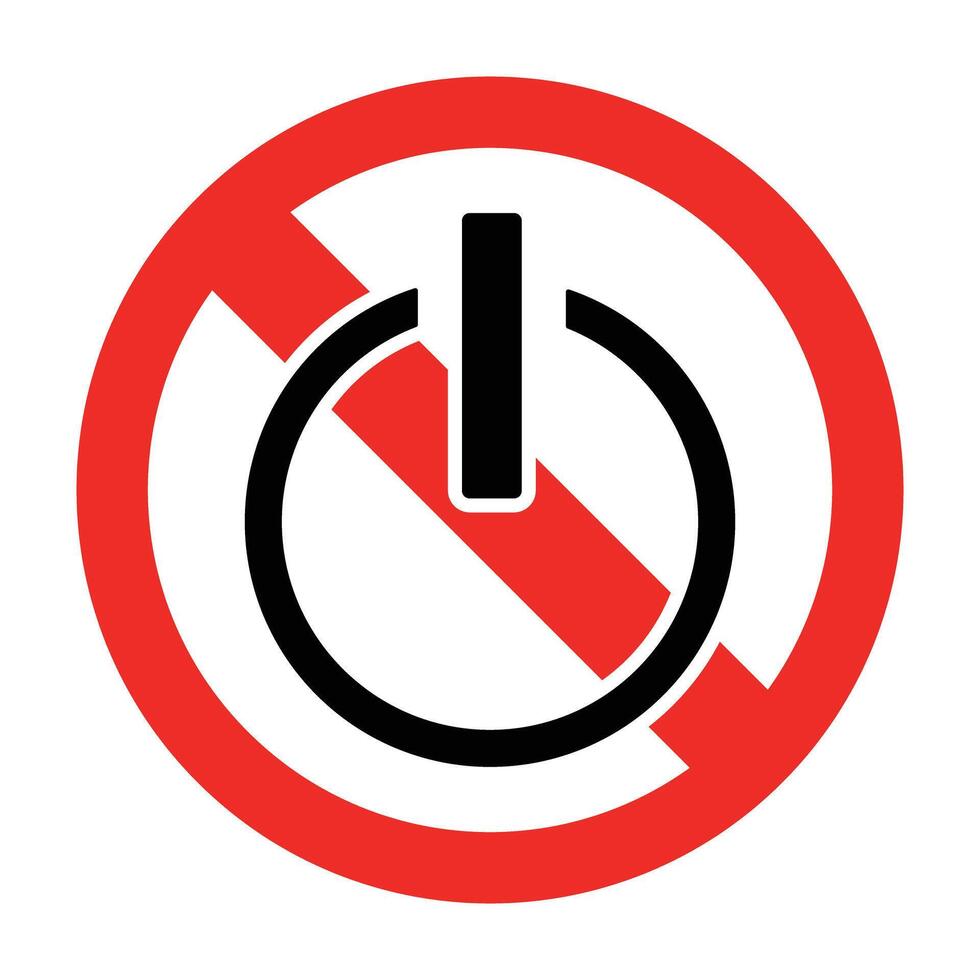 Power off icon vector