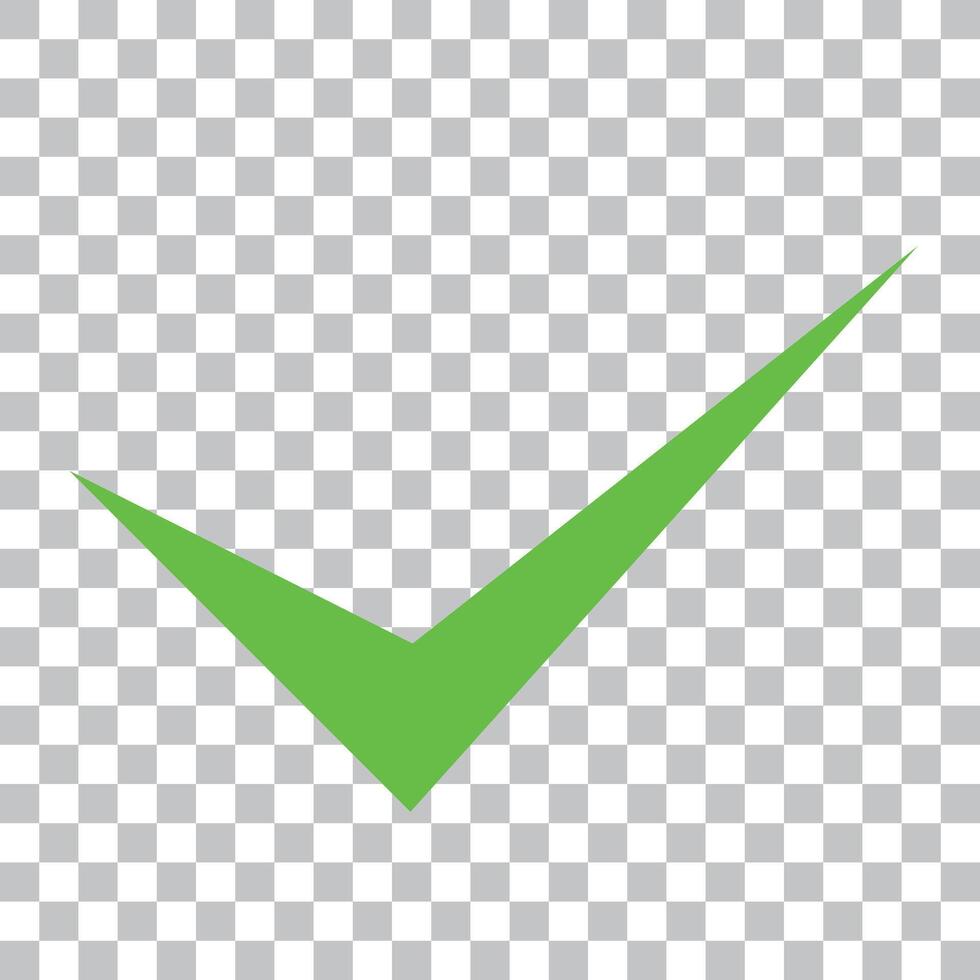 Green check mark icon vector