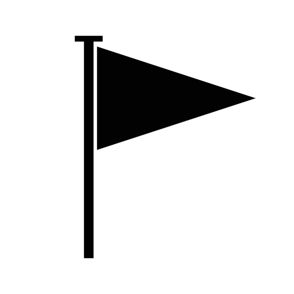 Flag silhouette icon. National flag. vector