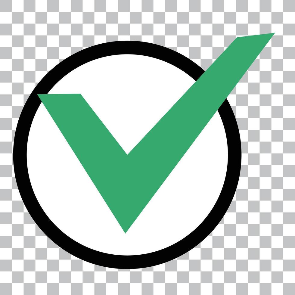 Check mark icon. Tick icon. vector