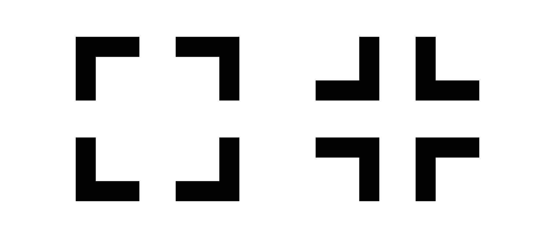 Zoom in and out. Full screen and exit full screen. Focus and frame. vector