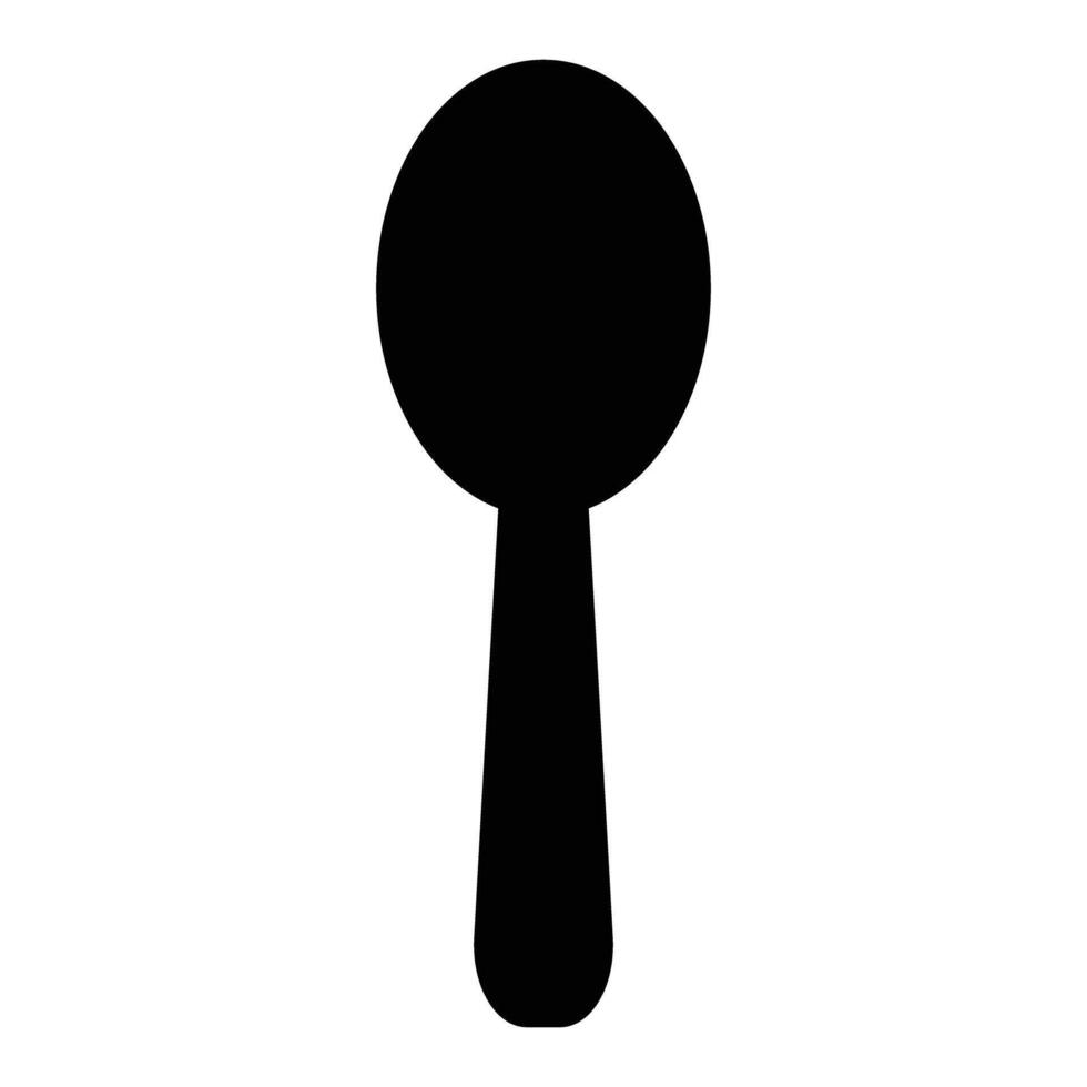 Spoon silhouette icon. Meal. vector