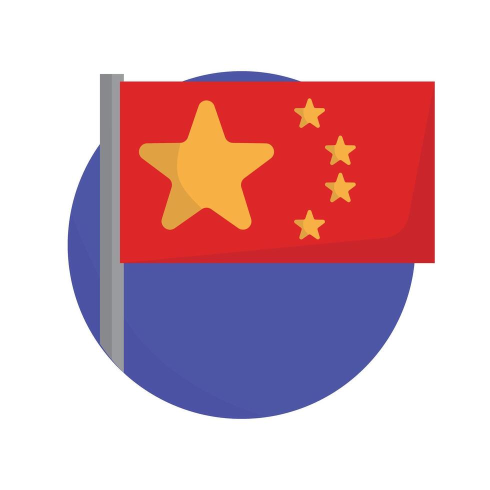 Modern Chinese flag. Chinese national flag. vector