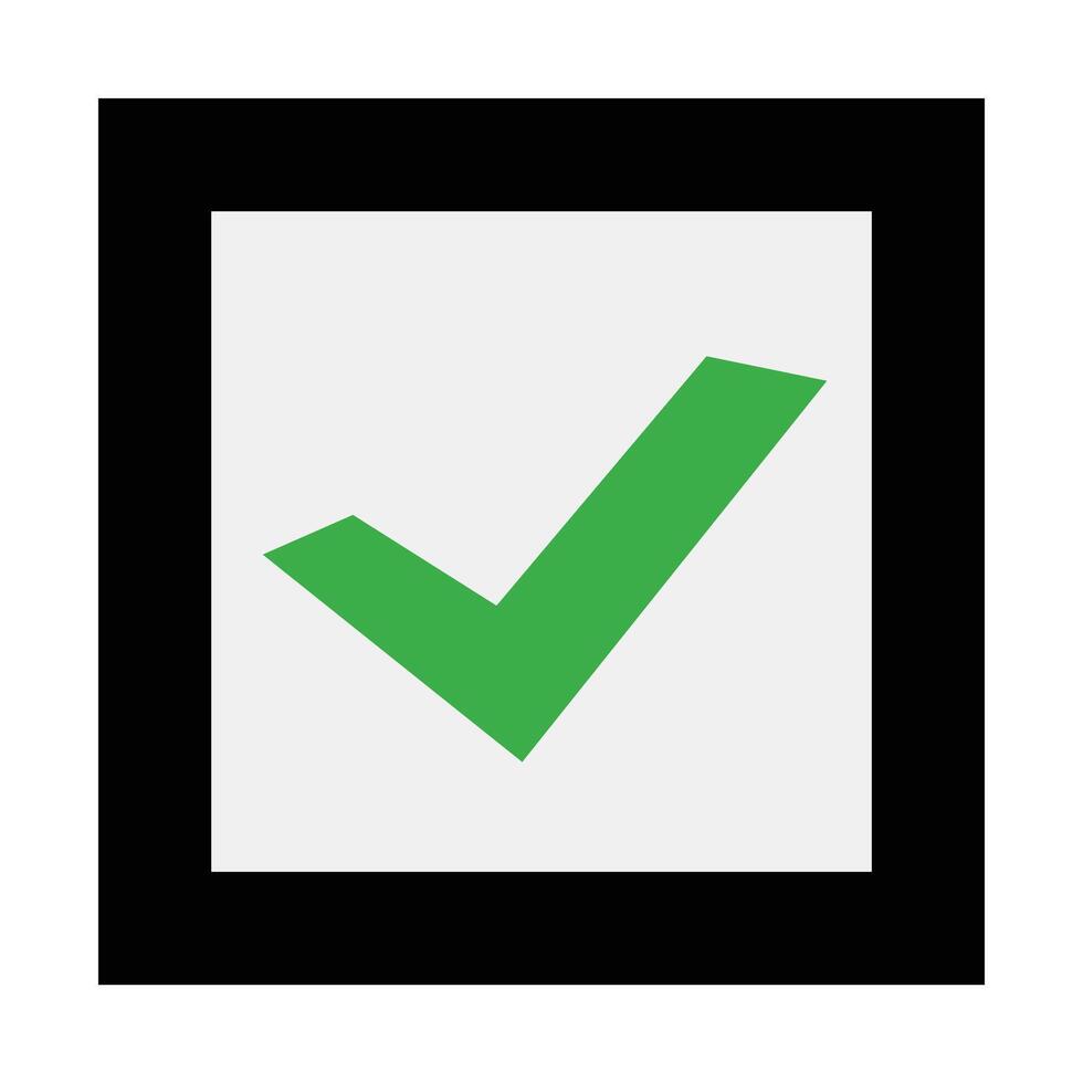 Checkbox. Success and authentication. vector