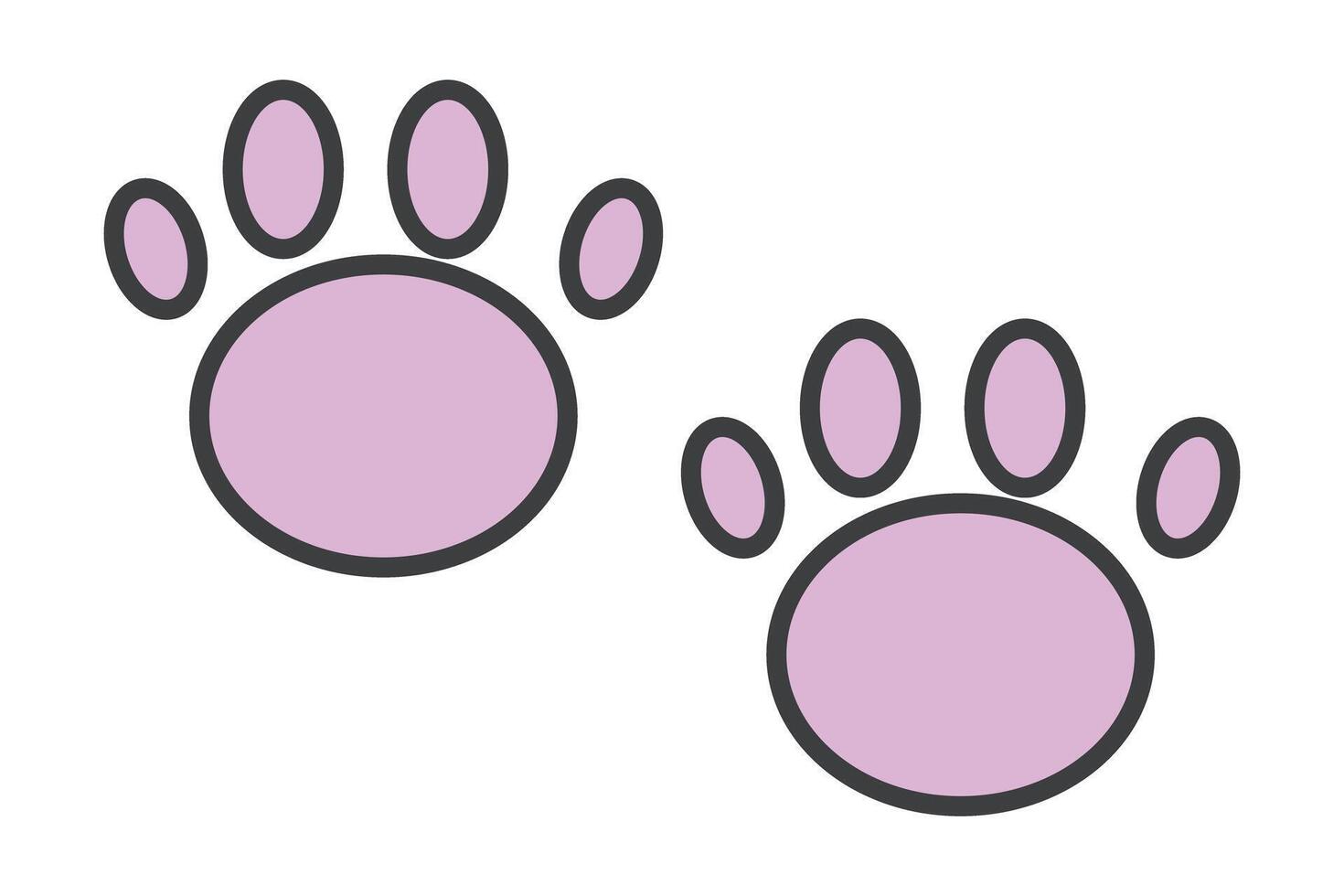 Paw print icon. Footprint icon. vector