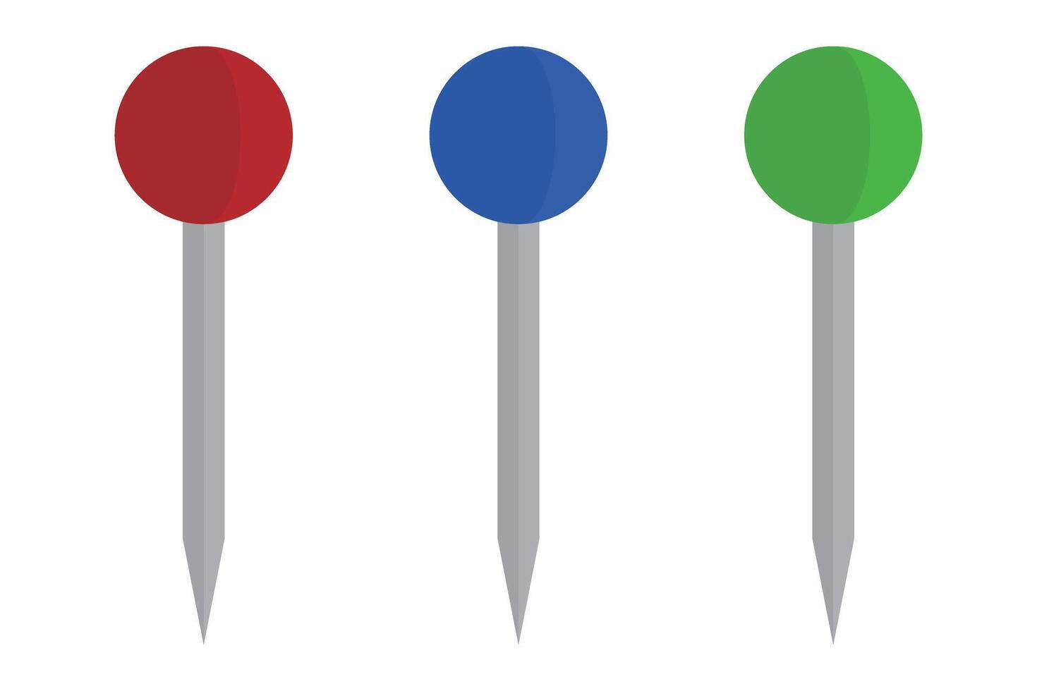 Set of thumbtack icons. vector