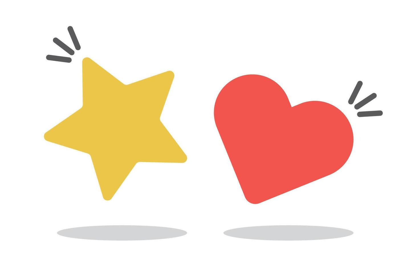 Pop star and heart icon vector