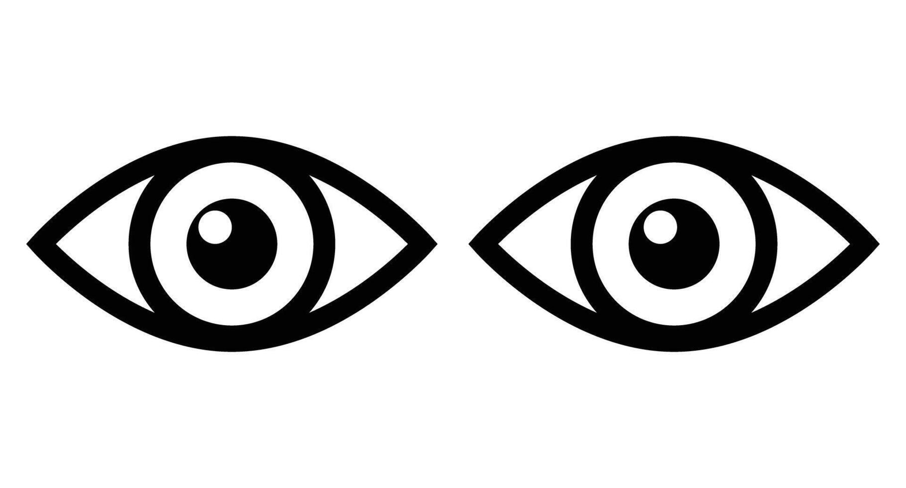 Human eye icon. Simple illustration inc black. vector