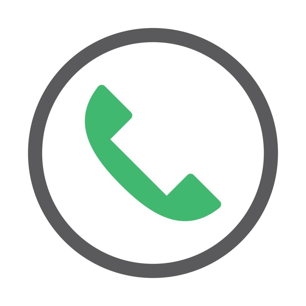 Green phone icon. vector