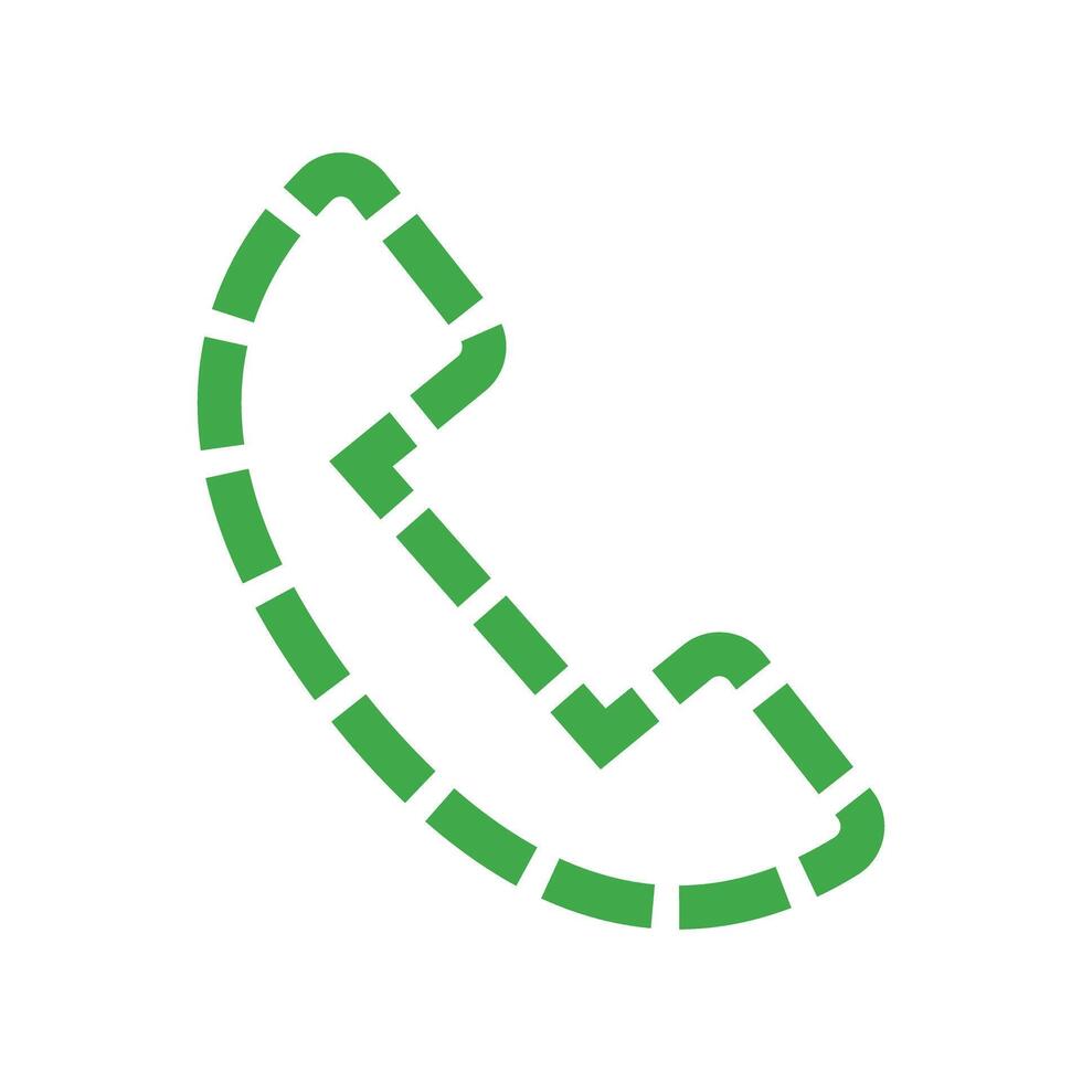 Dotted line phone icon vector