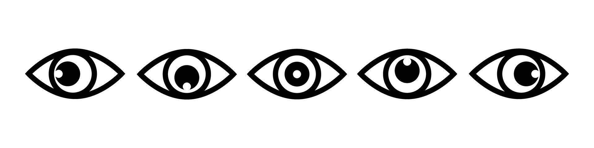Human eye icon. . Simple illustration inc black. vector