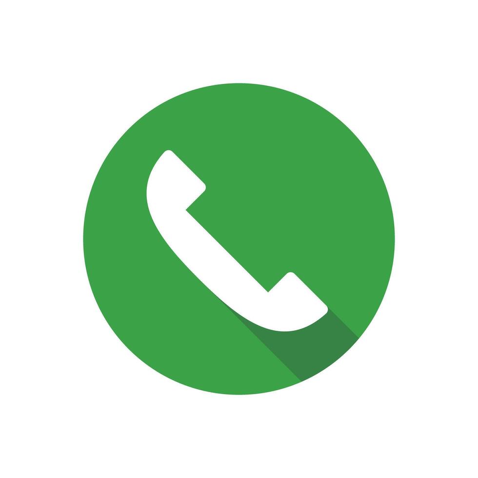 Modern round phone icon. vector