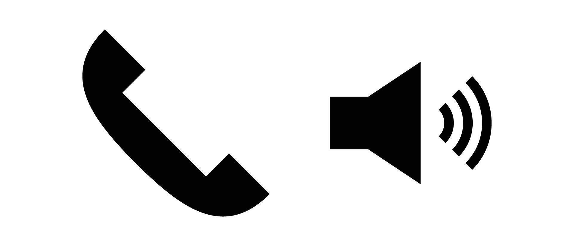 Phone and voice icons. vector