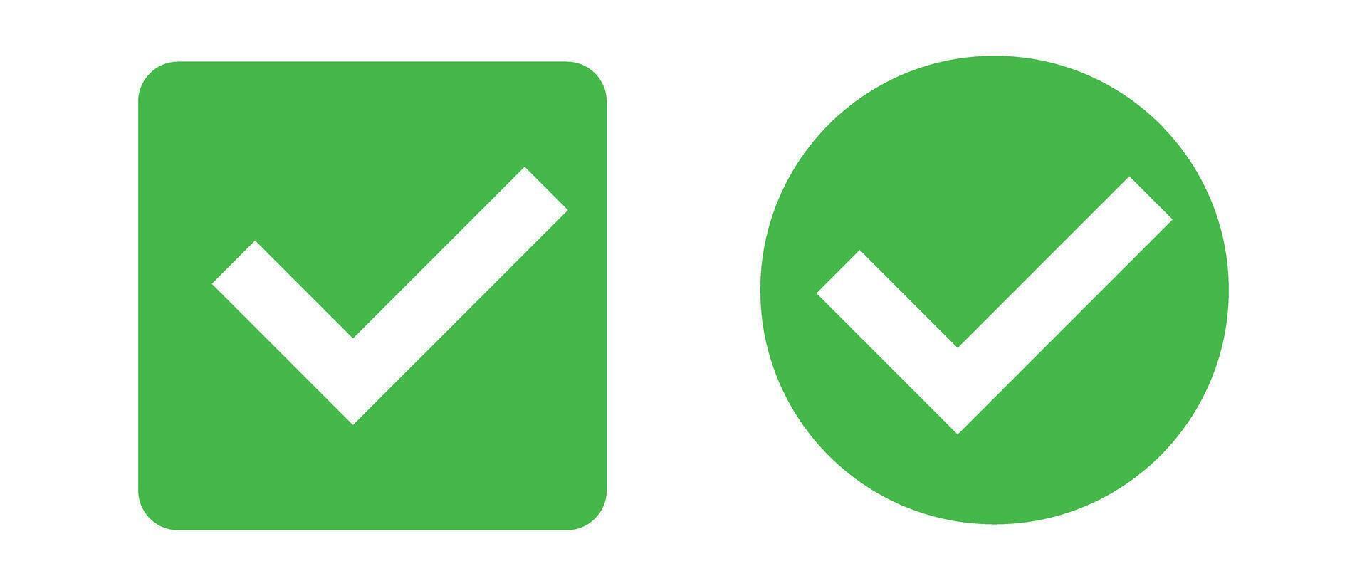 Square and round checkbox. vector