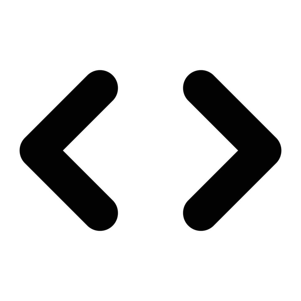 Simple tag mark icon. Programming code icon. vector