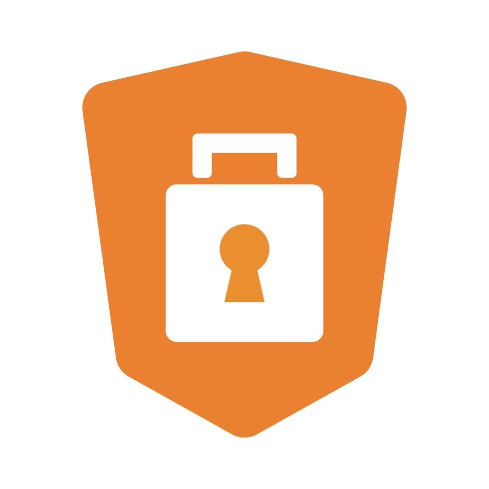 Padlock and shield icons. Security icon. vector