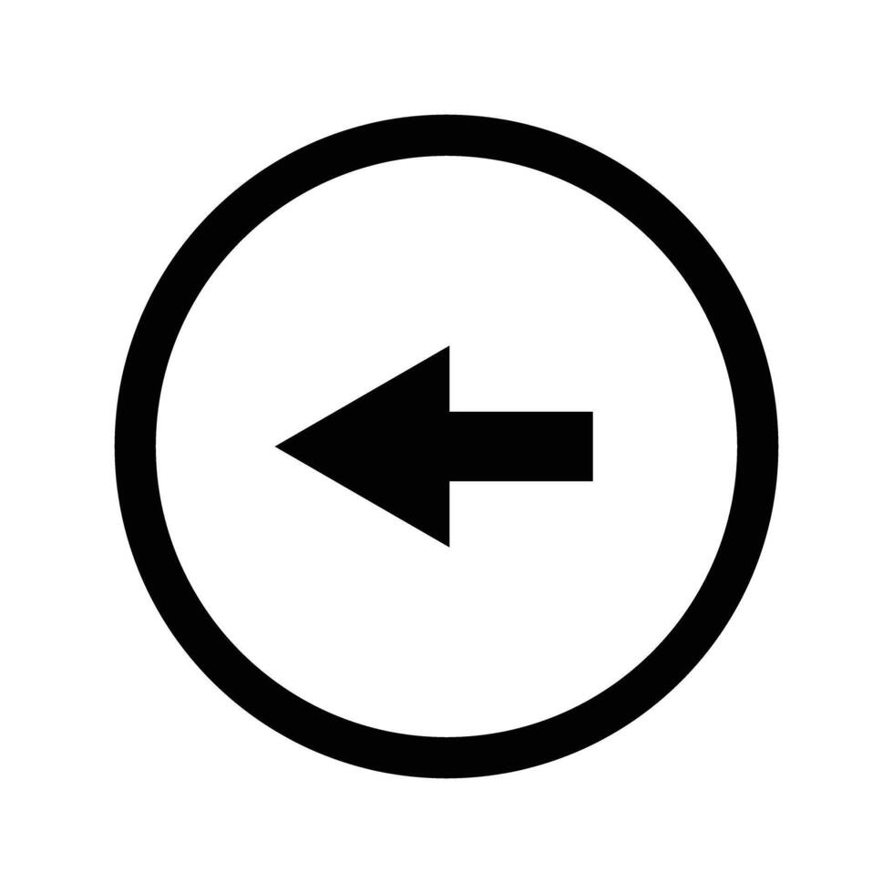 Arrow icon in a round circle. vector