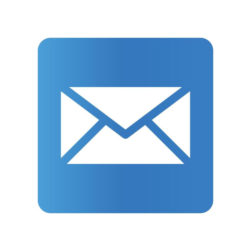 Blue mail box icon. Business mail. vector
