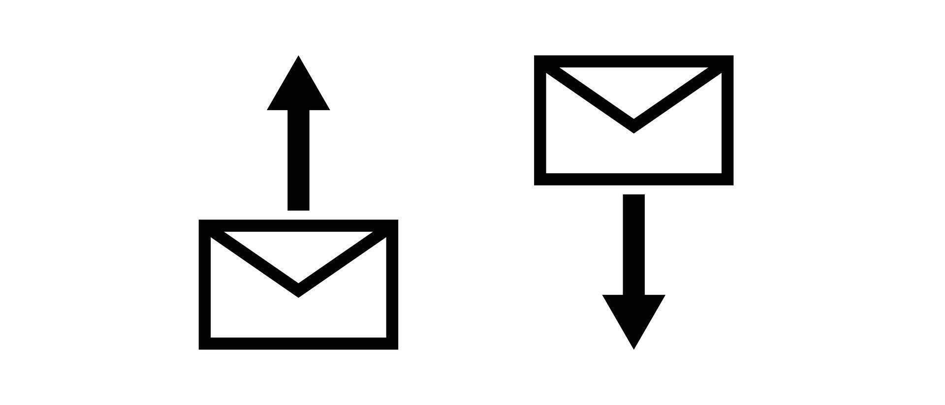 An icon for sending and receiving mail. vector