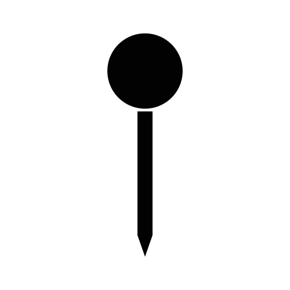 Pin icon. Pin silhouette. vector