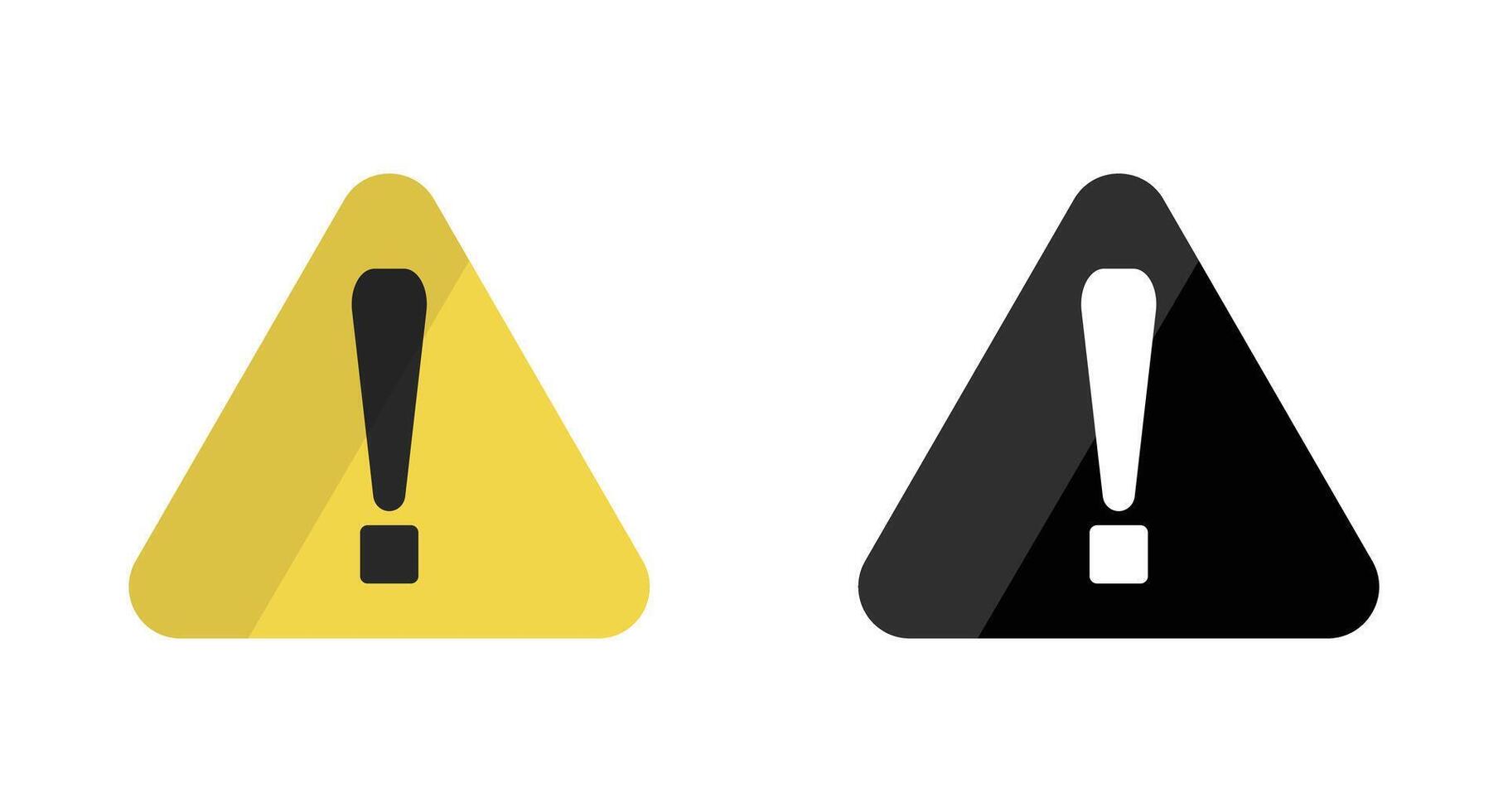 Caution or danger. Exclamation mark icon set. vector
