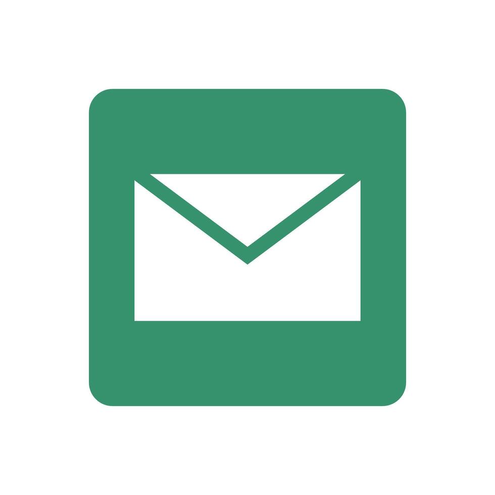 Green email icon. Business mail. vector