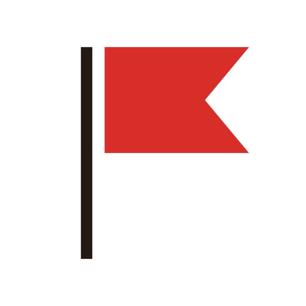 Red flag icon vector