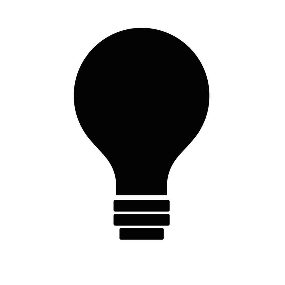 Silhouette of a light bulb. Vectors about inspiration and idea.