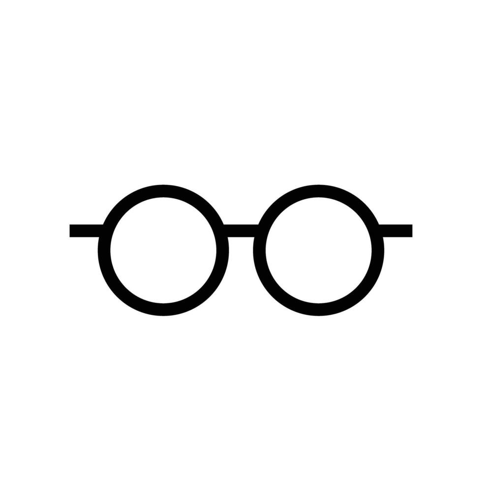 Round glasses icon. vector