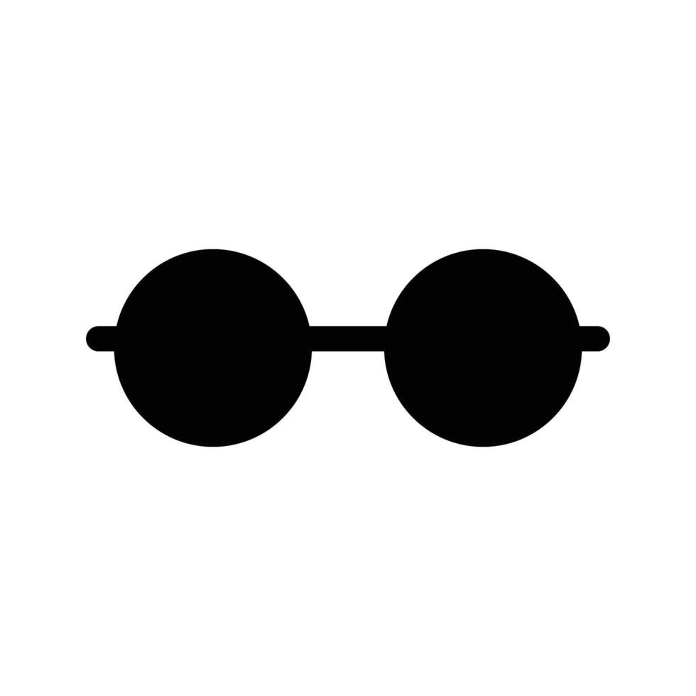 Silhouette icon of round sunglasses. vector