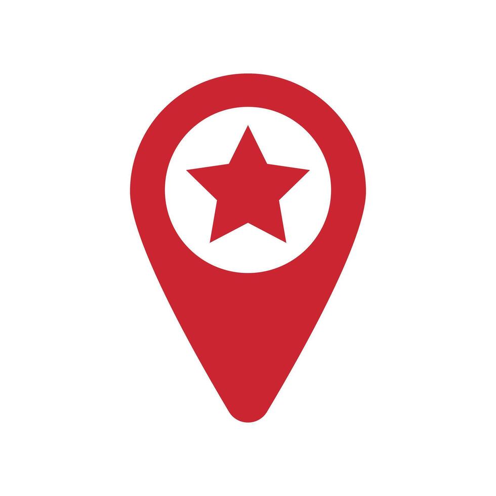 My favorite place. Map pins on a map. vector