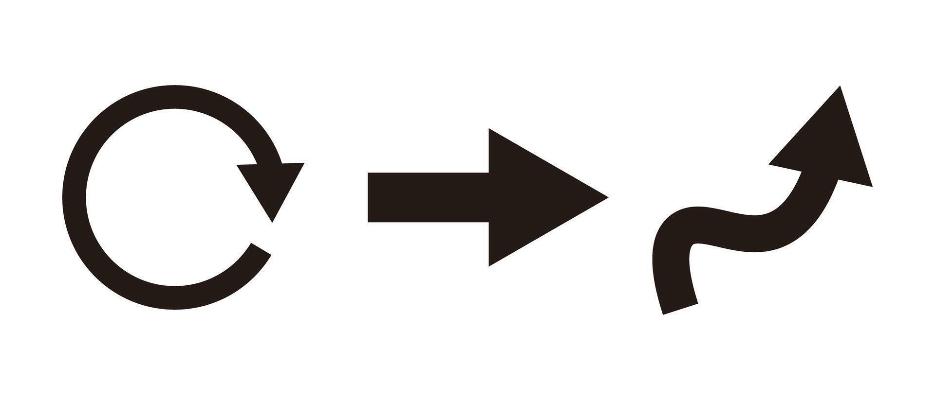 A set of icons for various arrows vector