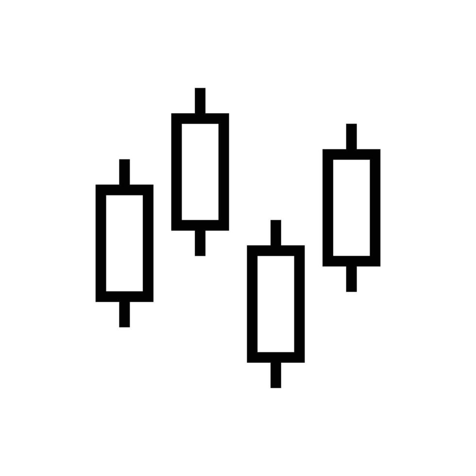 Candlestick chart icon. Investment. vector