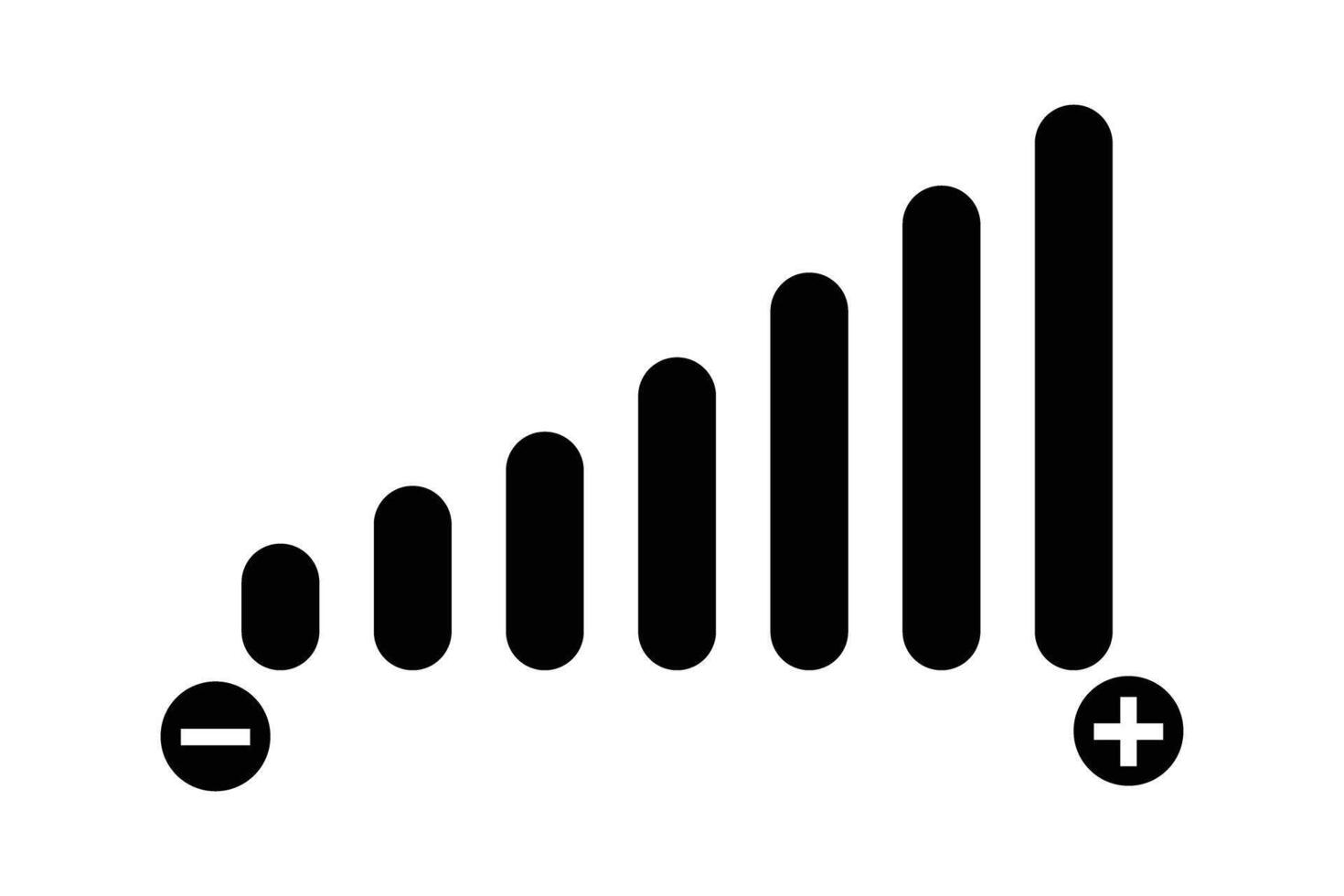 Settings music icon. Volume level. vector