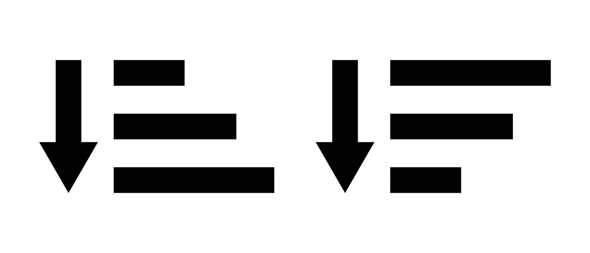 Sort icon set vector