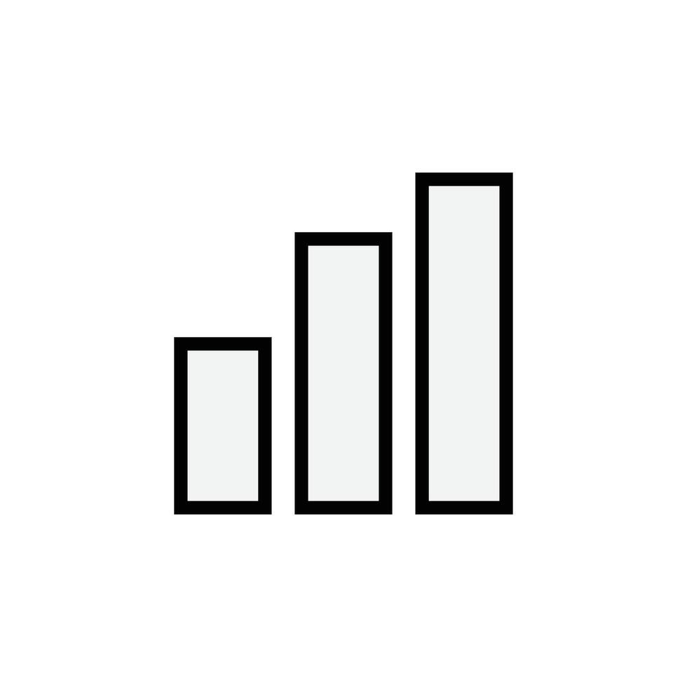 Simple bar graph icon. vector