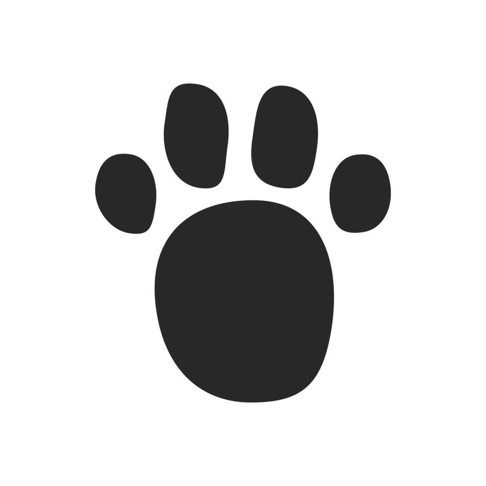 Cat footprint. Paw print. vector