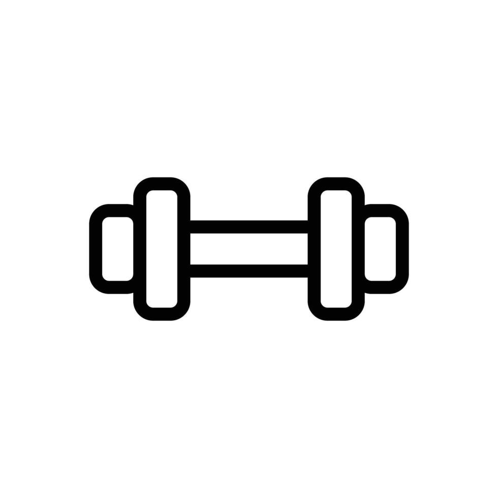 Simple dumbbell icon. Muscle training. vector