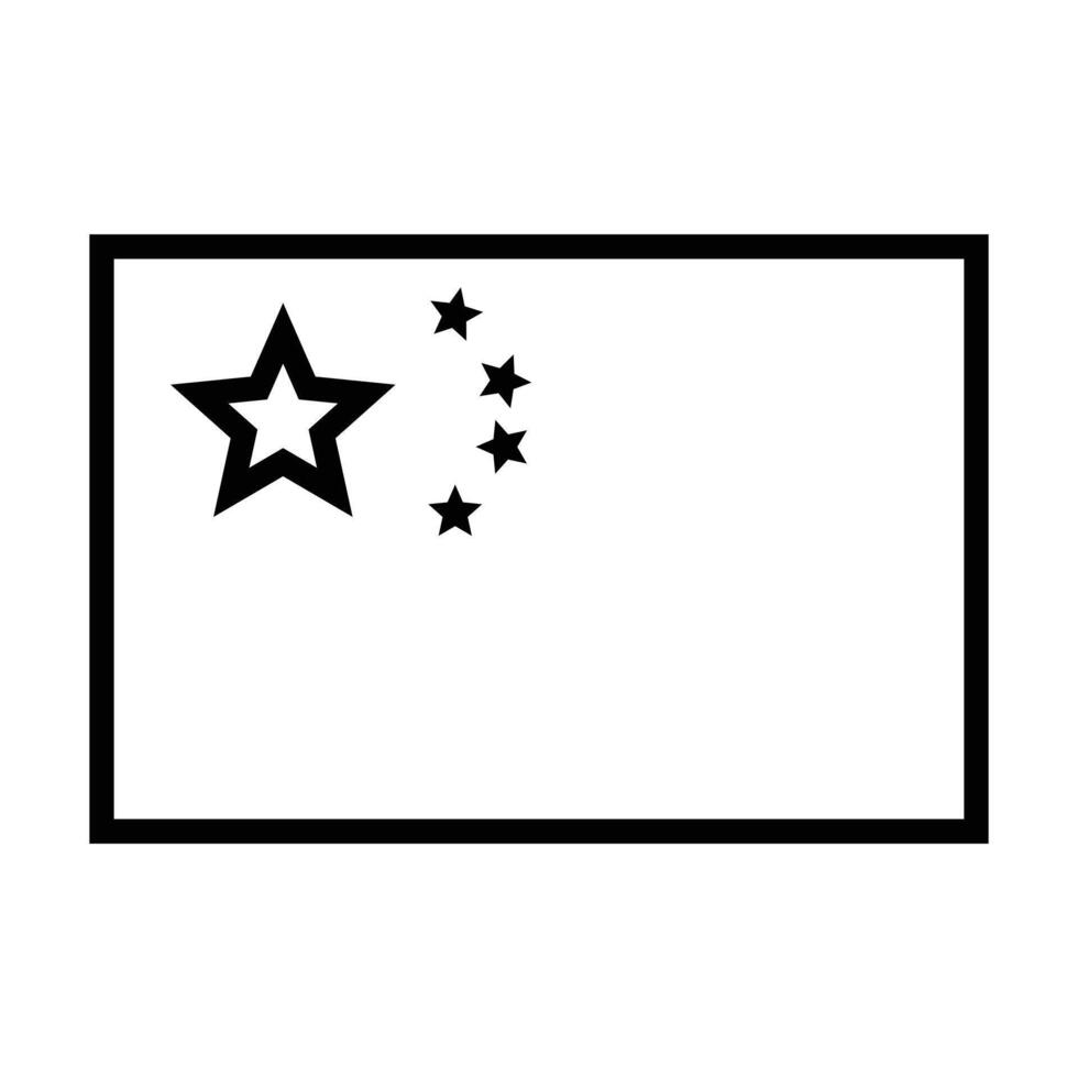 Simple Chinese flag. vector