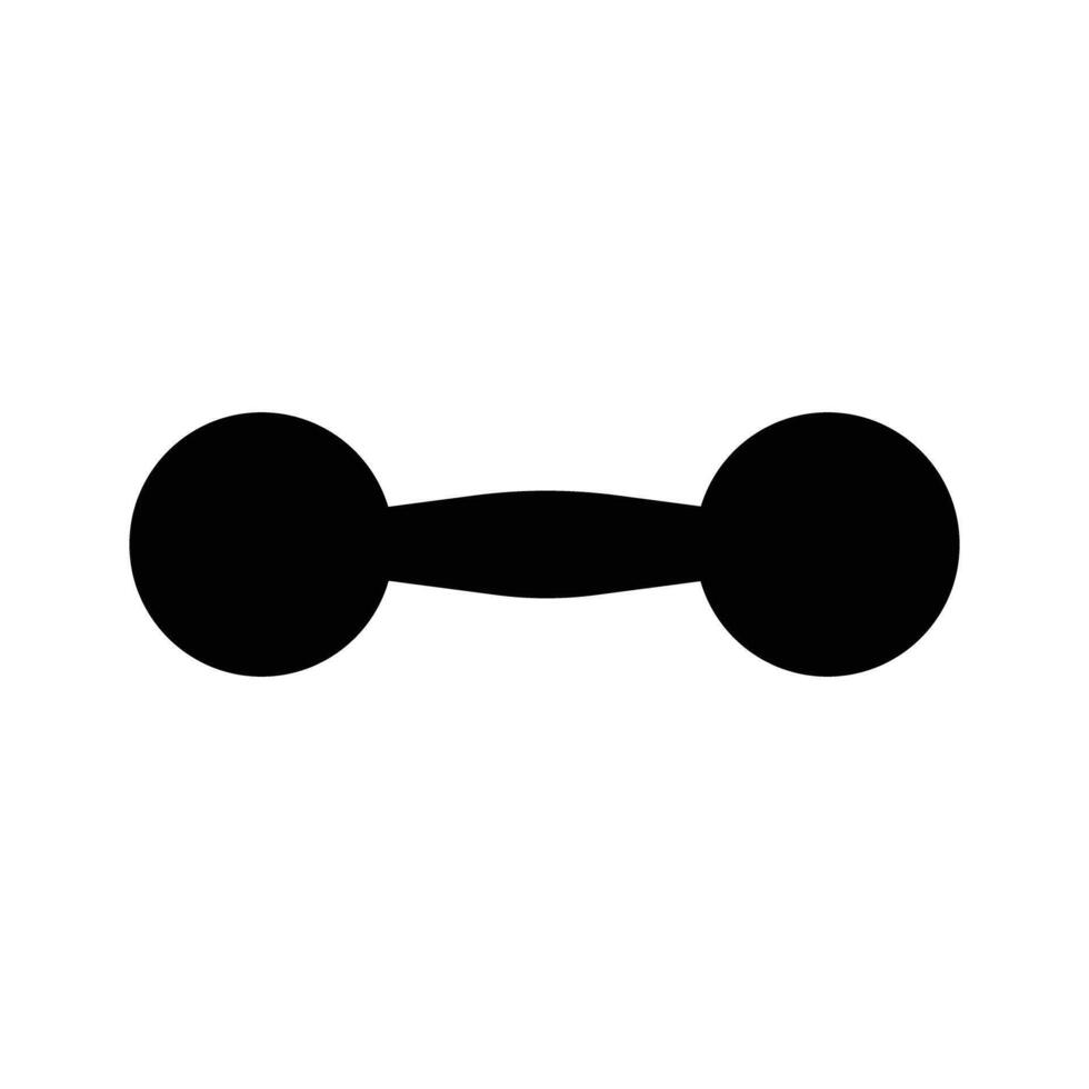 Dumbbell icon. Muscle training tool. vector